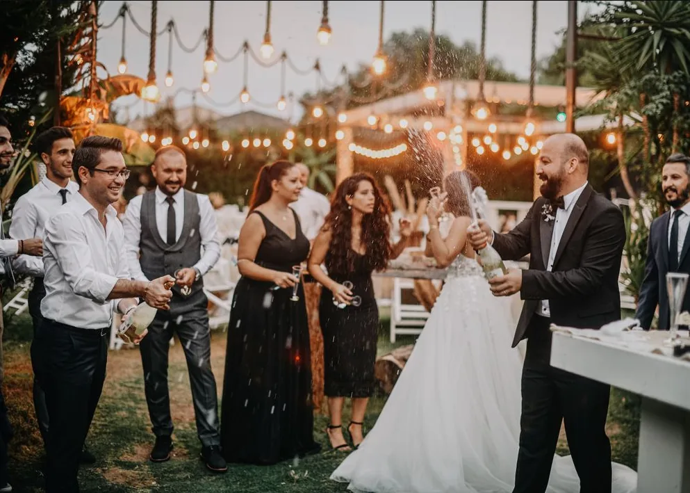 Group enjoying a private event transportation occasion