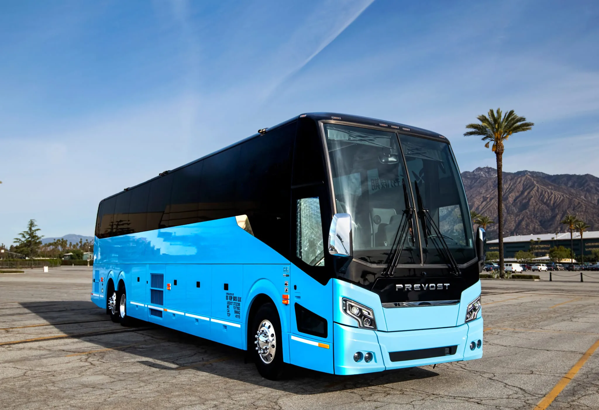 UniSky Express 33-seat Prevost coach in Los Angeles